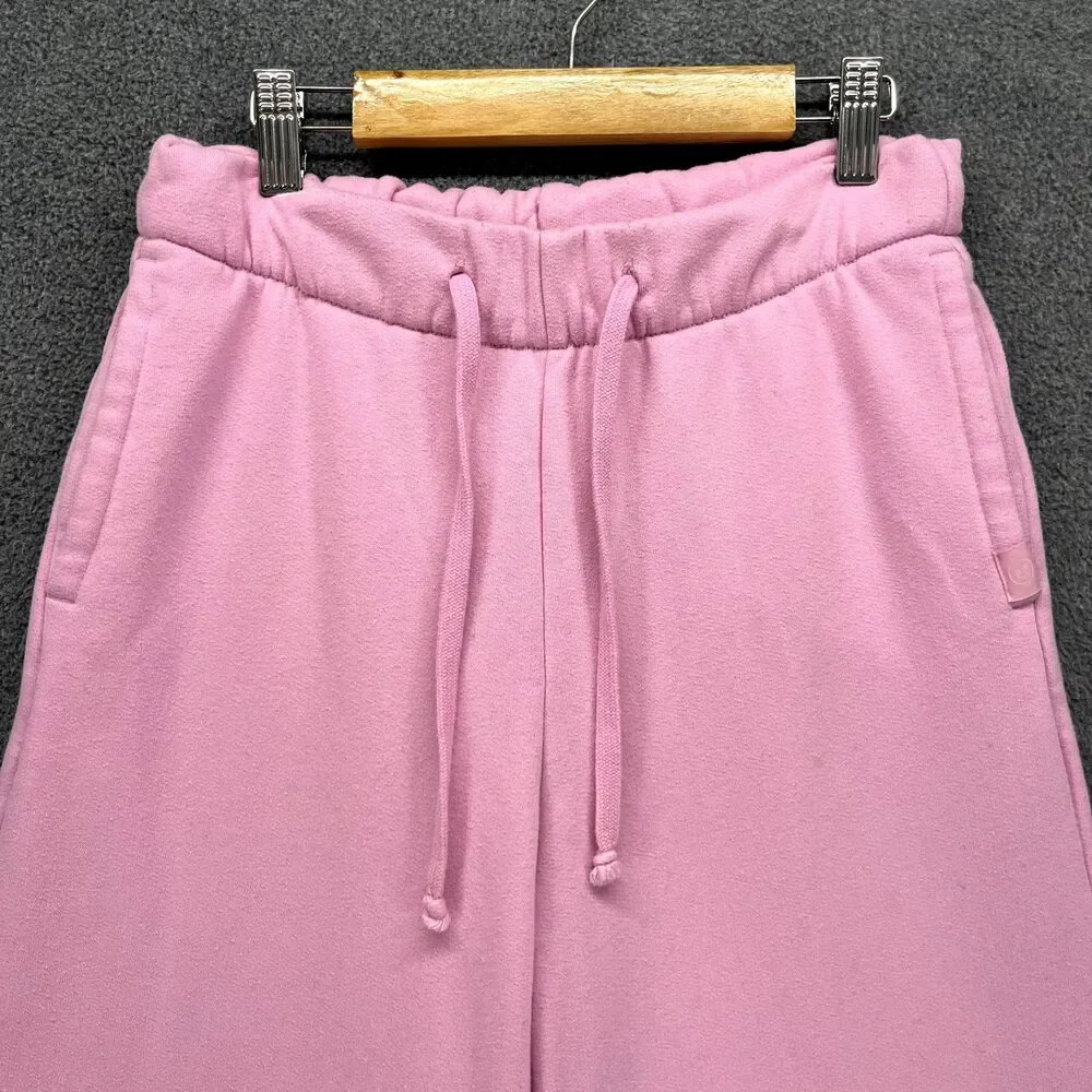 Gilly Hicks Sweatpants Womens XS Pink‎ Wide Leg High Rise Pull On Drawstrings - Picture 3 of 16
